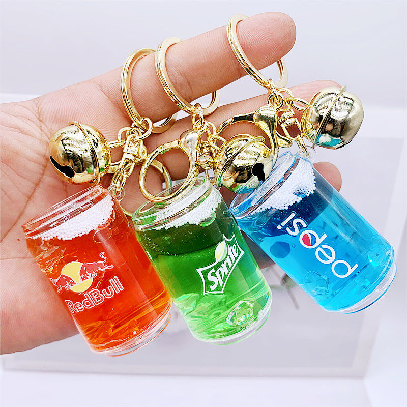 Keychains For Backpacks into oil iced drink cola bottle keychain MOQ≥2 DMF013