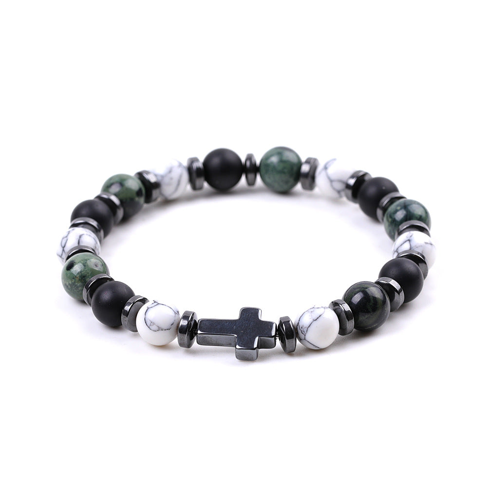 Alloy black magnetic long cross bracelet MIC-XiuH018