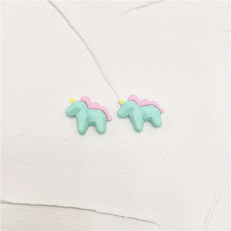 Resin Fox Rabbit Earrings (Minimo de Compra 2) MYA-WWHM048