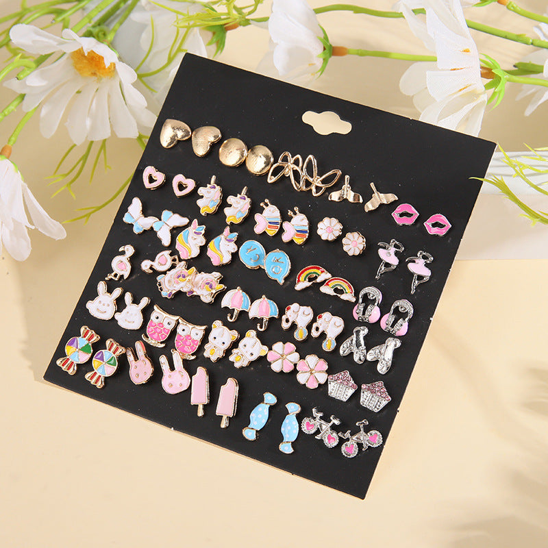 Alloy Unicorn Owl Earrings (Minimo de Compra 5) MIC-ShiY004