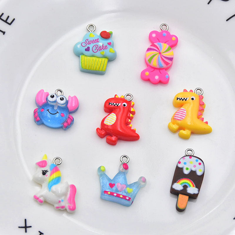 Resin cute unicorn dinosaur accessories MIC-ZhiB017