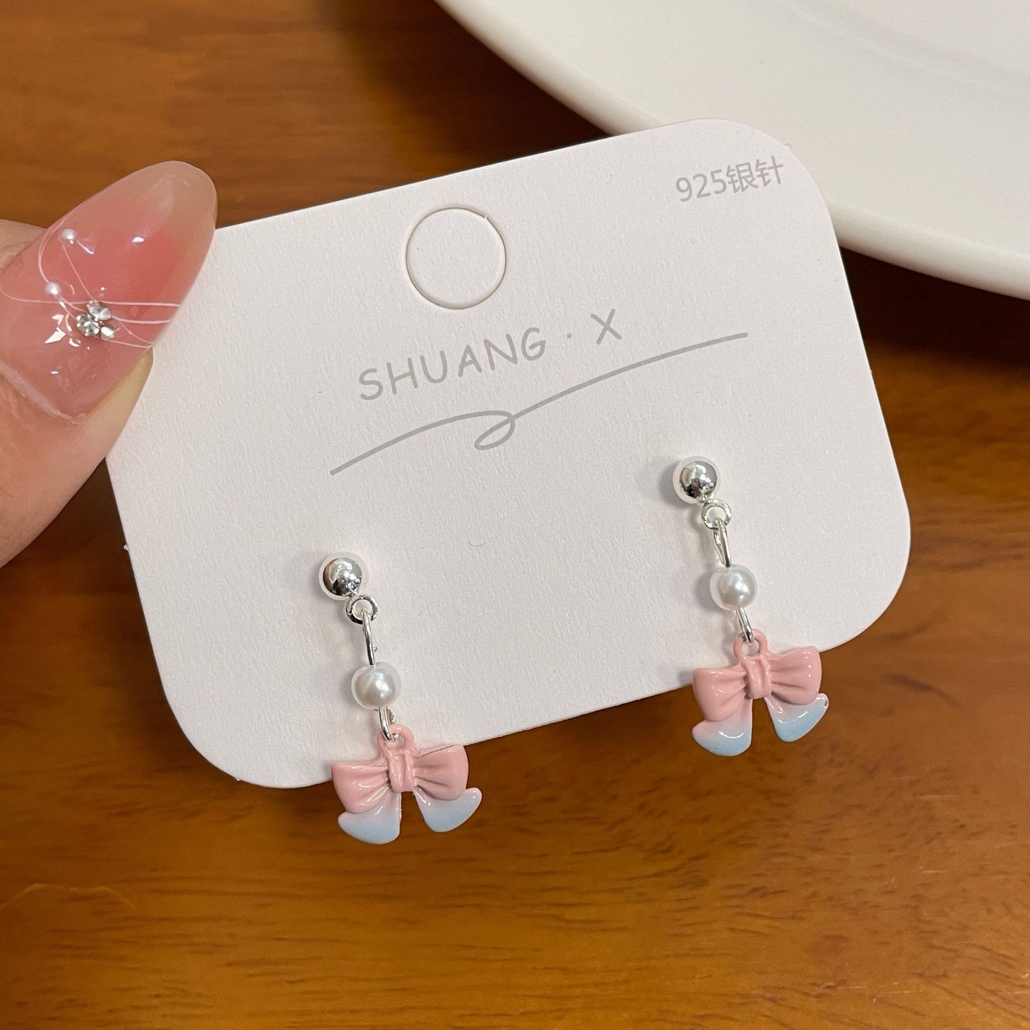 Alloy bow cloud earrings MIC-ShuangX047