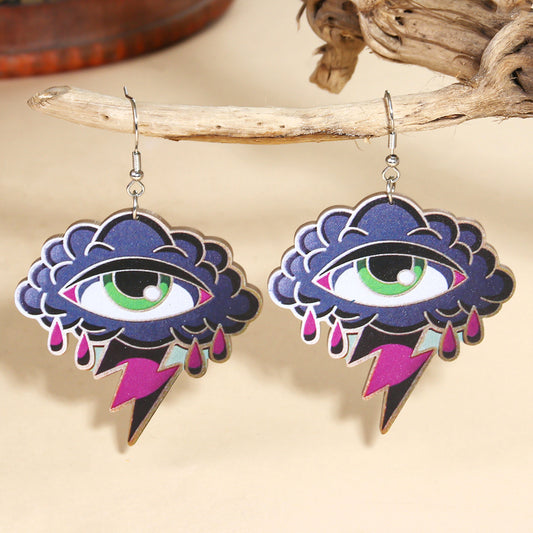 Acrylic New Devil's Eye Earrings (Minimo de compra 5) MIC-ManT035