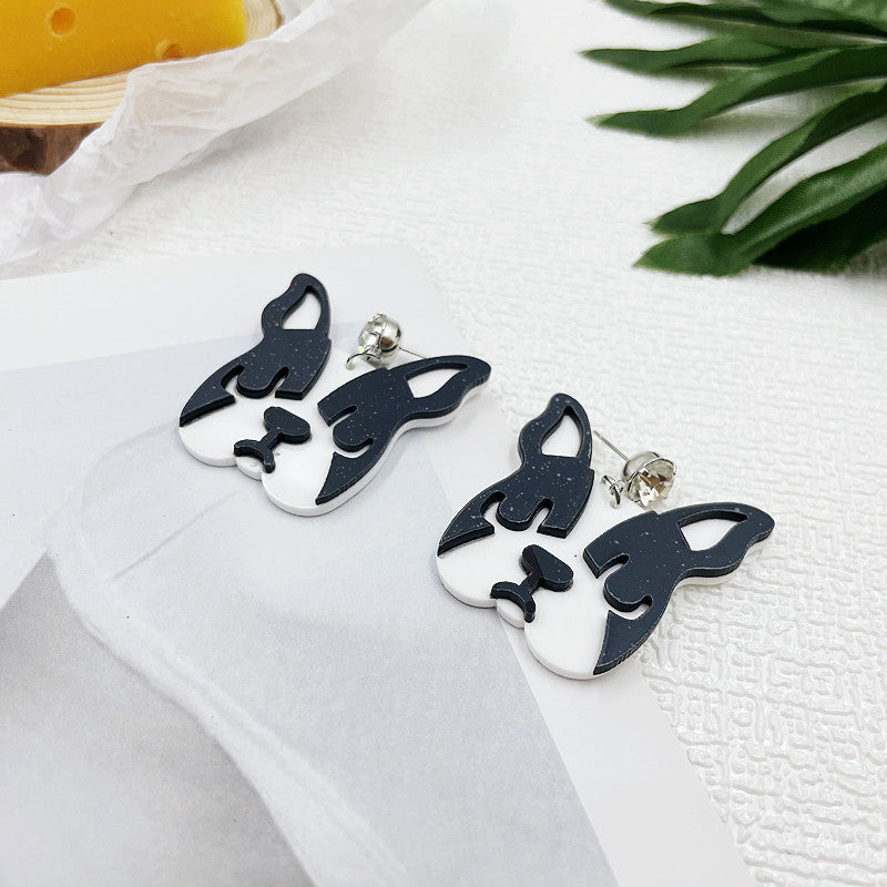 Acrylic cute puppy earrings Minimo de compra 2 MIC-BenD002