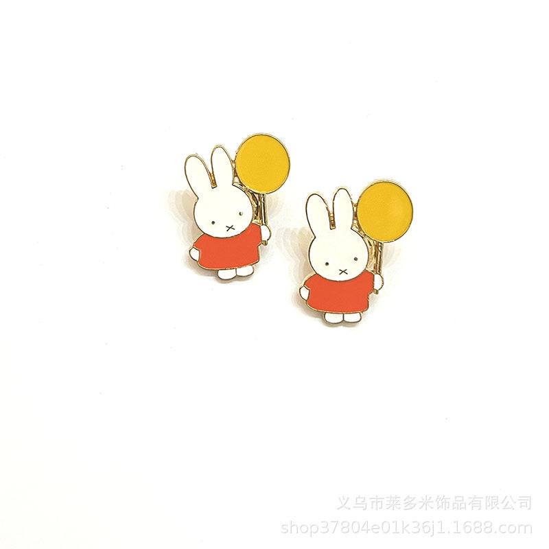 Alloy balloon rabbit brooch (Minimo de compra 2) MIC-LDM007