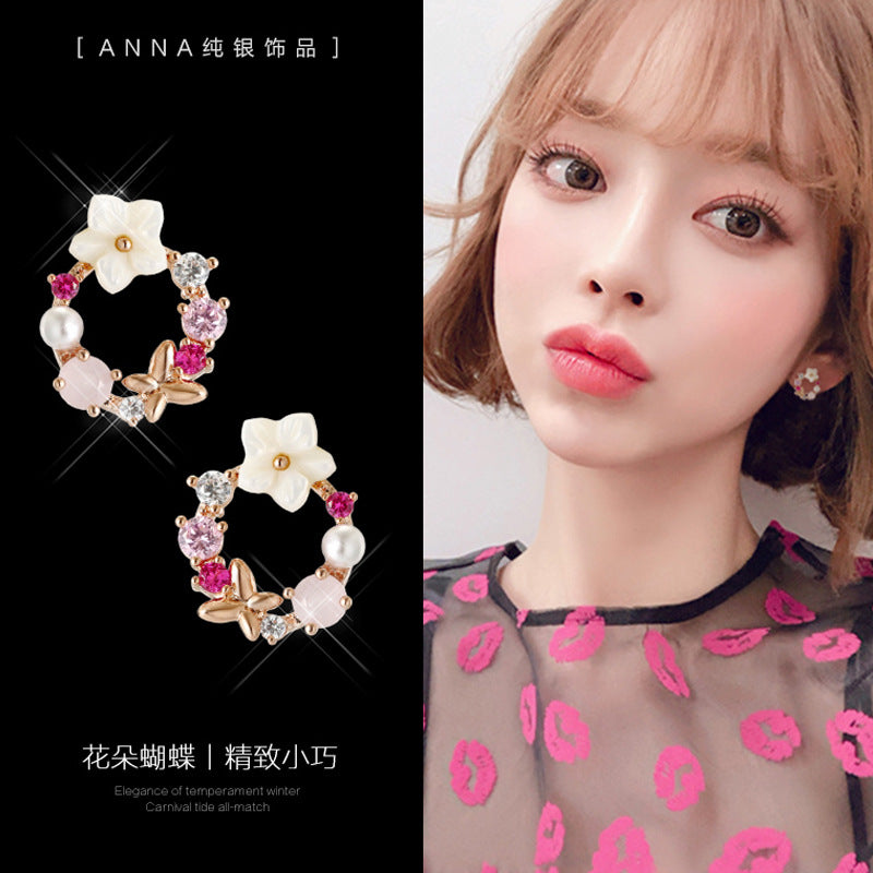 Alloy Love Stone Tassel Earrings (Minimo de compra 2) MIC-ZhuN001