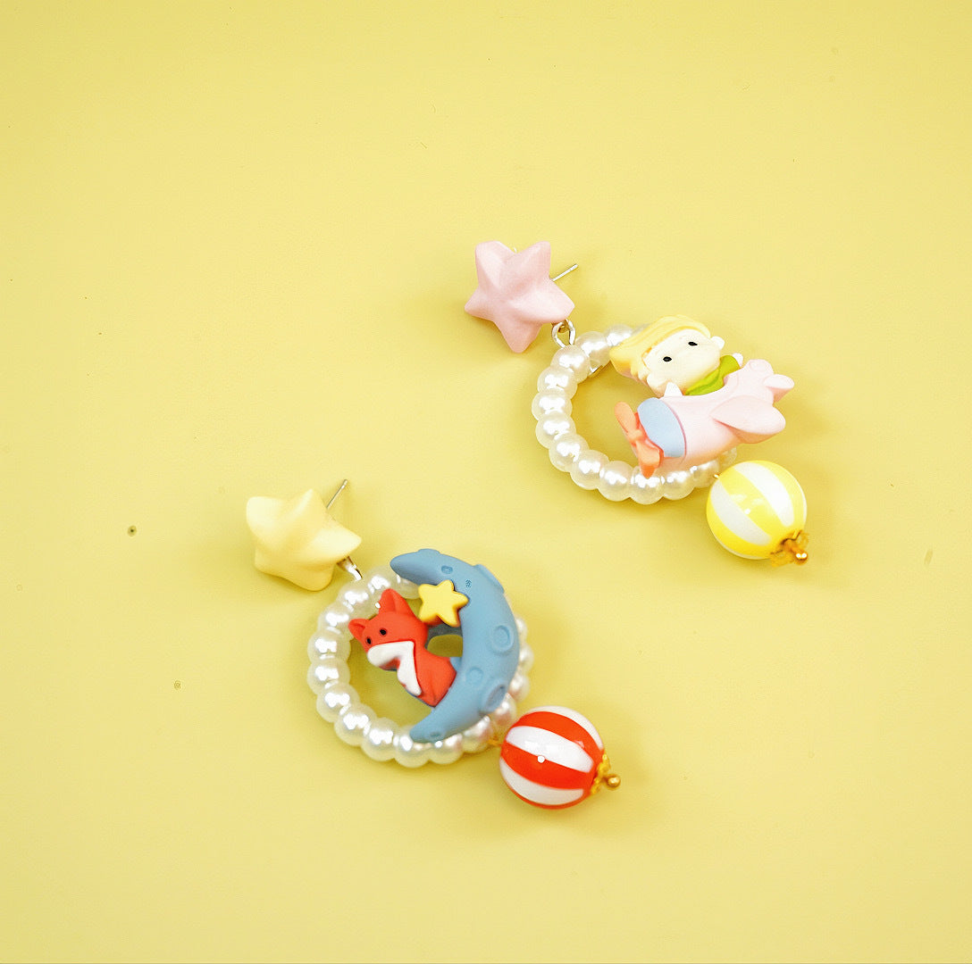 Alloy Little Prince Cartoon Earrings MIC-XNWE011