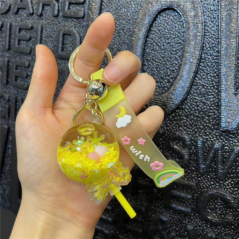 Keychains PVC Acrylic Hardware Cute Cartoon Drift Bottle Lollipop (M) MOQ≥2 JWE-KC-MeiY011