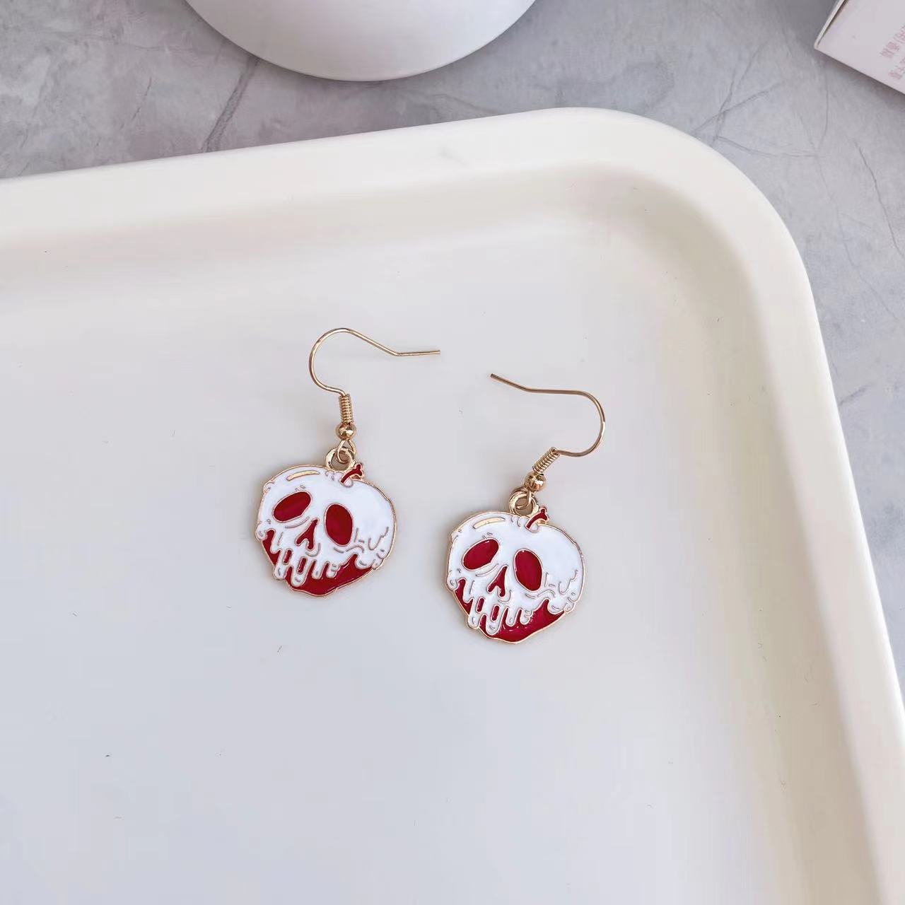 Alloy Halloween pumpkin skull earrings (Minimo de compra 2) MIC-MingX013