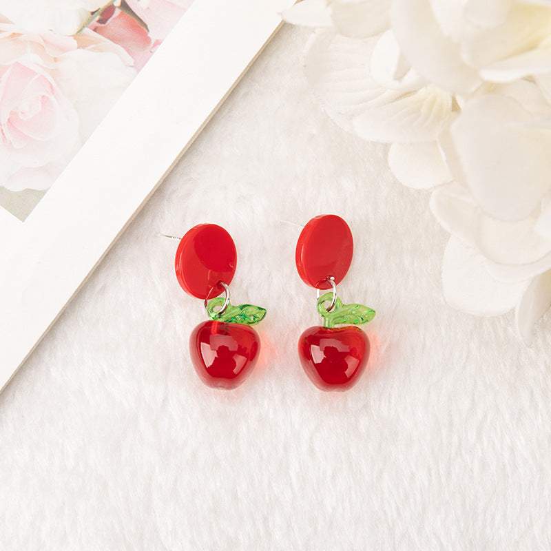 Alloy Cherry Strawberry Apple Earrings (Minimo de Compra 3) MYA-YouY036