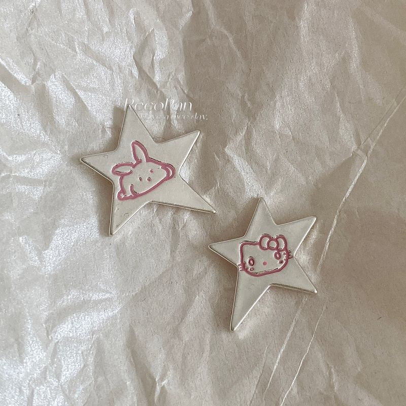 Resin Star Rabbit Earrings (Minimo de Compra 2) MIC-XiM046