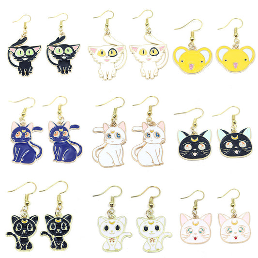 Alloy cartoon beautiful girl warrior earrings (Minimo de Compra 2) MIC-XuXin003