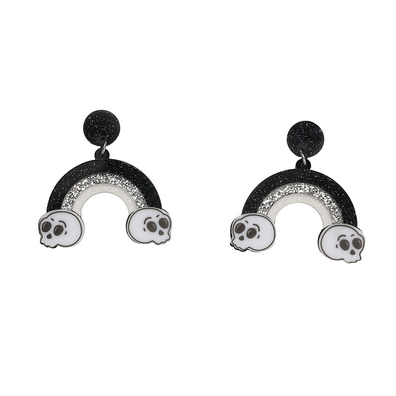 Alloy Ghost Cute Watercolor Earrings MYA-KaiQ036