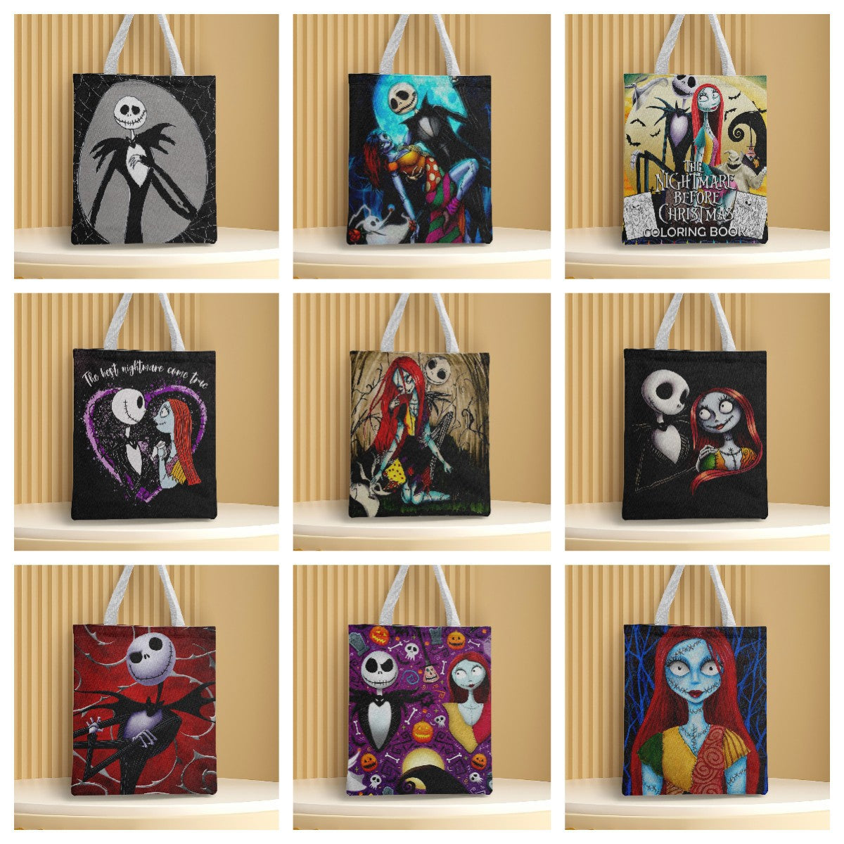 Polyester Halloween canvas shoulder bag (Minimo de Compra 2) MYA-QB010