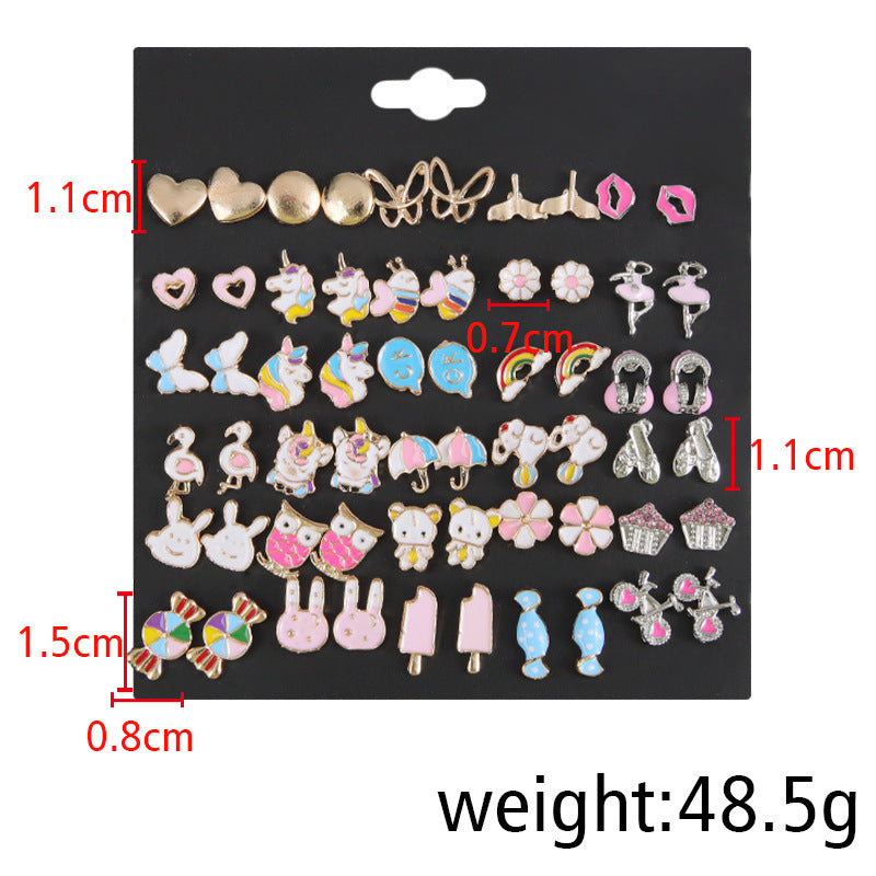 Alloy Unicorn Owl Earrings (Minimo de Compra 5) MIC-ShiY004