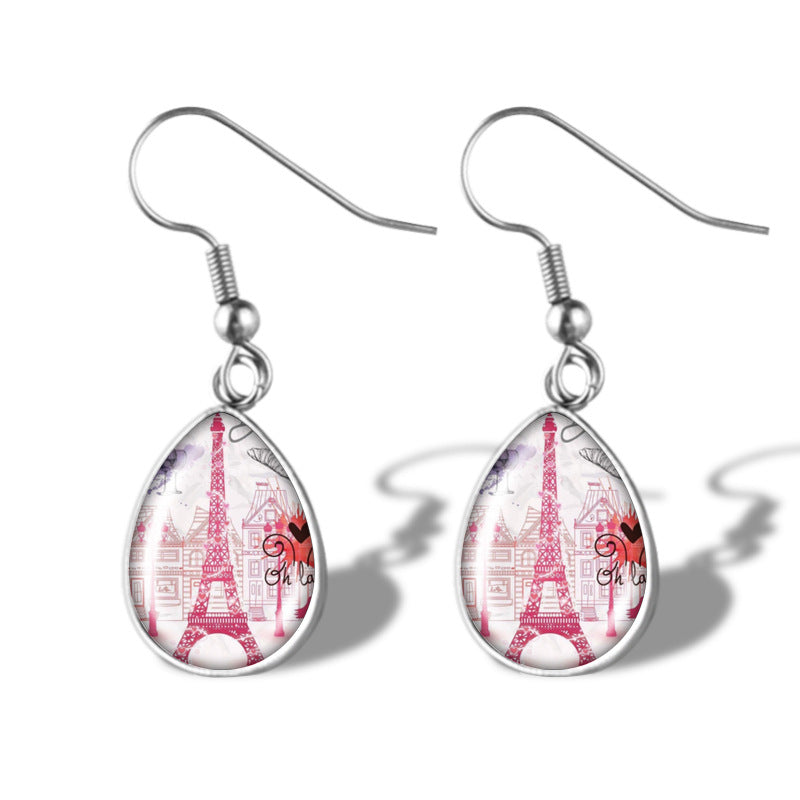 Stainless steel crystal earrings (Minimo de Compra 2) MYA-NuF001