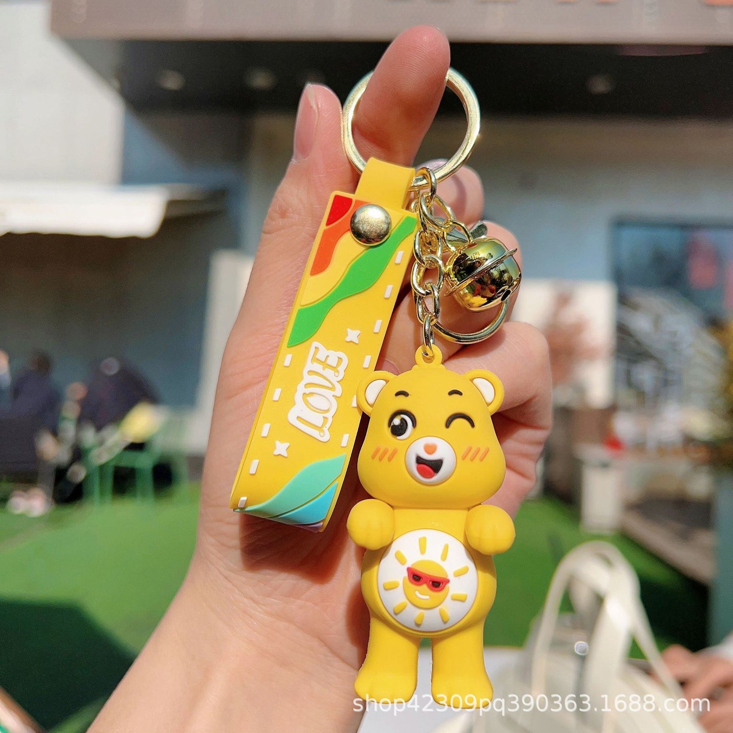 PVC cute cartoon love teddy bear keychain (Minimo de compra 2) MYA-WenC003