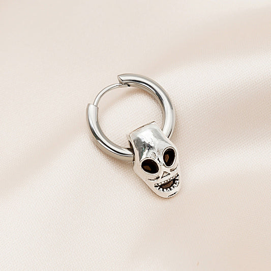 Earrings Stainless Steel Skull Ear Buckles MDD053