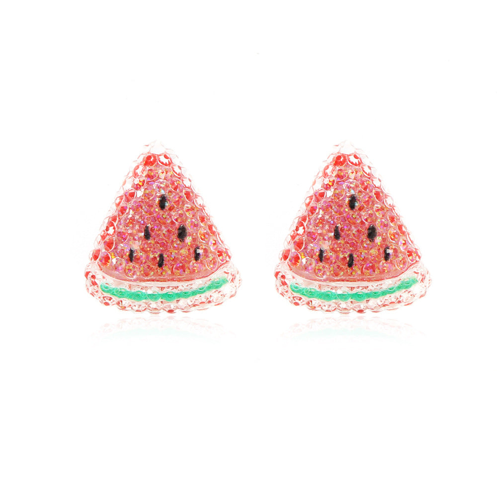 Alloy cartoon fruit bear earrings MIC-MaiD006