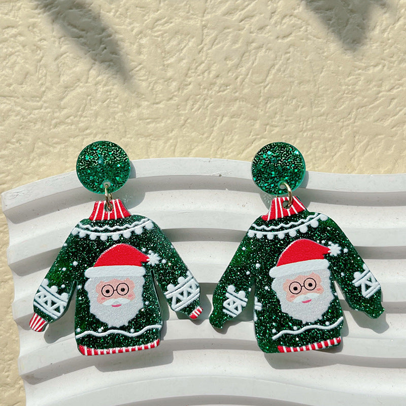 Alloy New Christmas Sweater Earrings (Minimo de Compra 2) MIC-PingH037