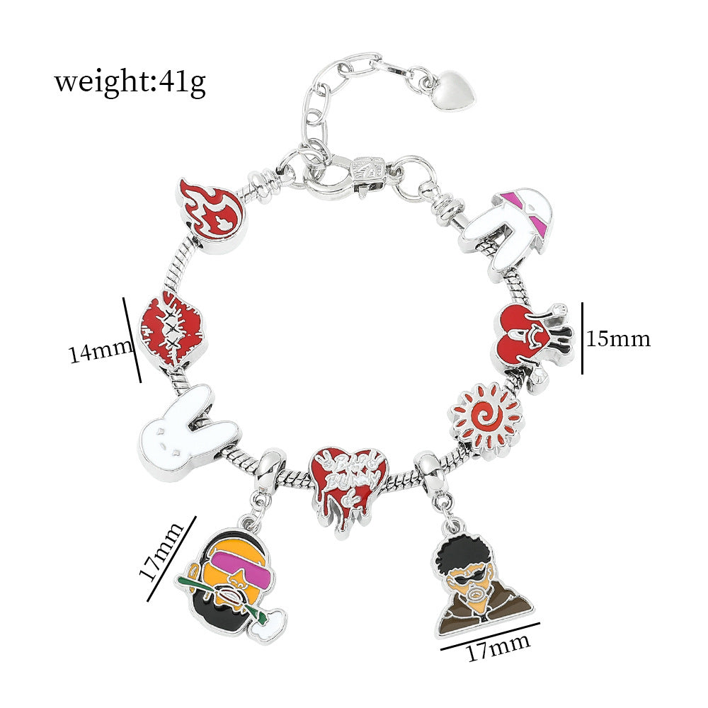 Alloy Bad Rabbit Karol Bracelet (Minimo de Compra 5) MYA-ZhuoX021