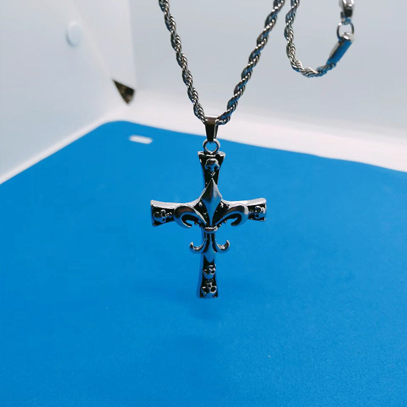 Stainless steel skull cross necklace (Minimo de Compra 2)  MYA-ZhongR006