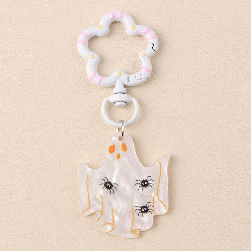 Acrylic Pumpkin Skull keychain MYA-DuA094