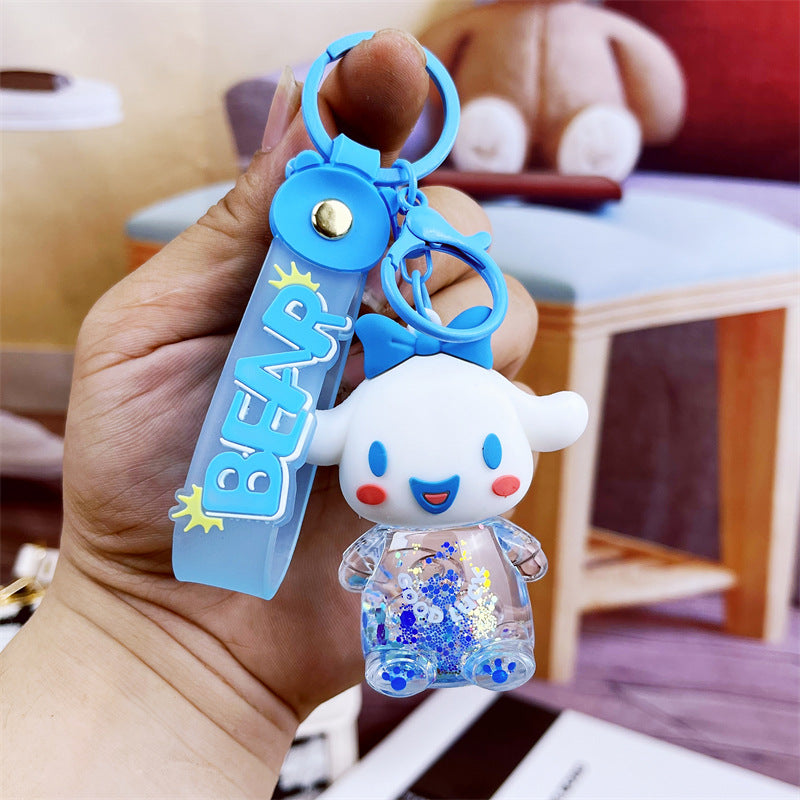 PVC cartoon wind chime oil in keychain MIC-DMF003