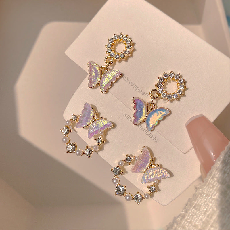 Alloy Fresh Butterfly Earrings MIC-HuaY005