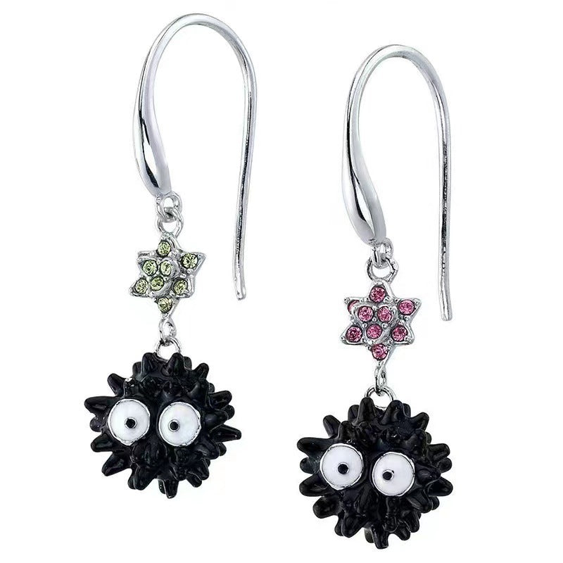 Acrylic Coal Ball Elf Earrings (Minimo de Compra 2) MIC-ShiY021