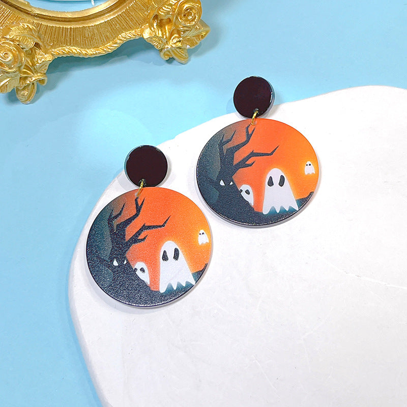 Acrylic New Halloween Collection Earrings PinH018