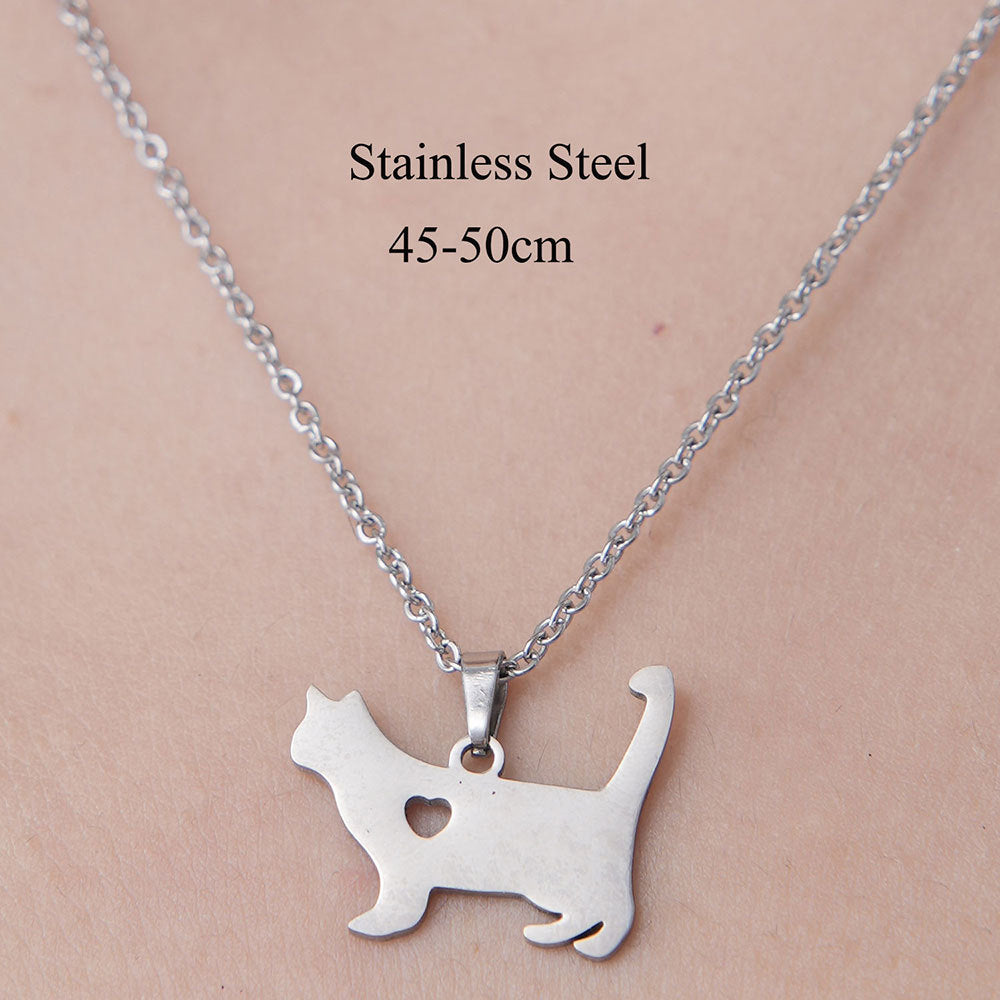 Alloy Love Cat Flamingo Necklace (Minimo de Compra 10) MIC-QiZ004