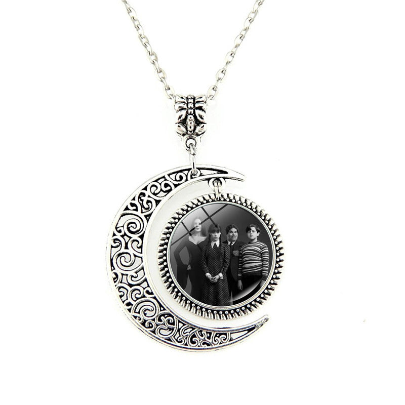 alloy vintage moon hollow necklace MIC-ES-JiaY001