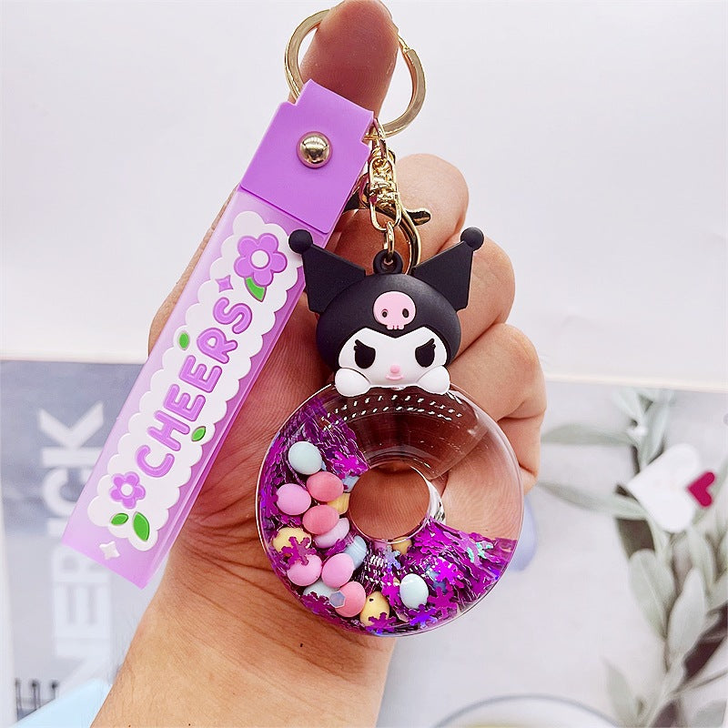 PVC cartoon floating oil keychain MYA-DMF013