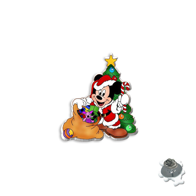 Alloy cartoon Christmas brooch (Minimo de compra 5) MIC-XiangL098