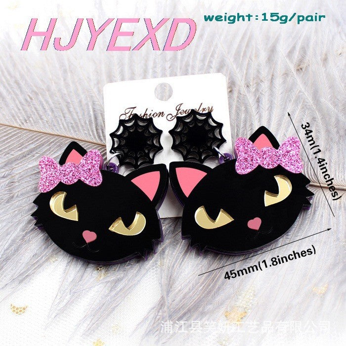 Alloy acrylic Halloween cartoon earrings (Minimo de compra 5) MIC-XiaoY082