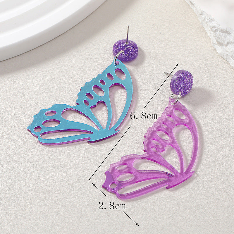 Acrylic hollow butterfly earrings MIC-KaiQ017