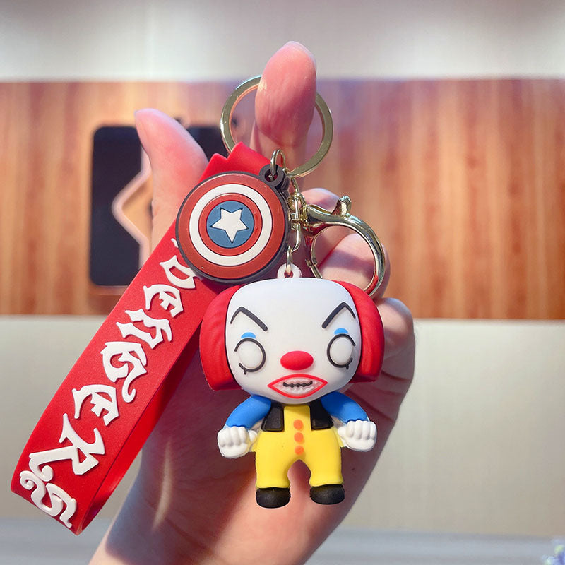 PVC horror clown keychain MIC-JinG050