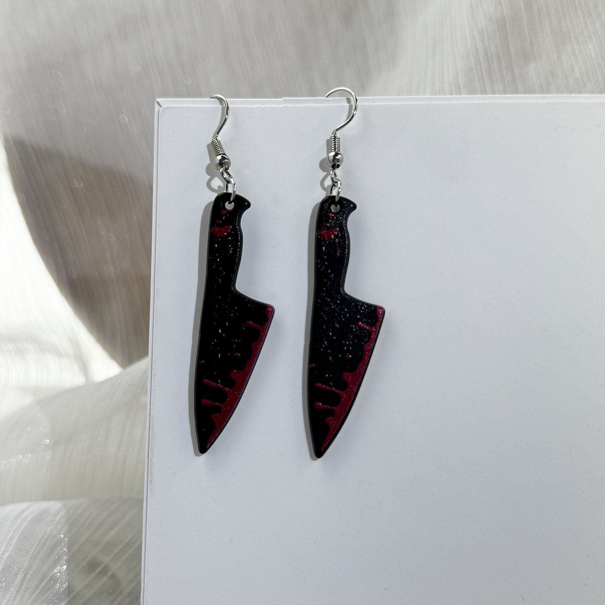 Alloy Bloodstained Axe Scissors Earrings MYA-MDD173