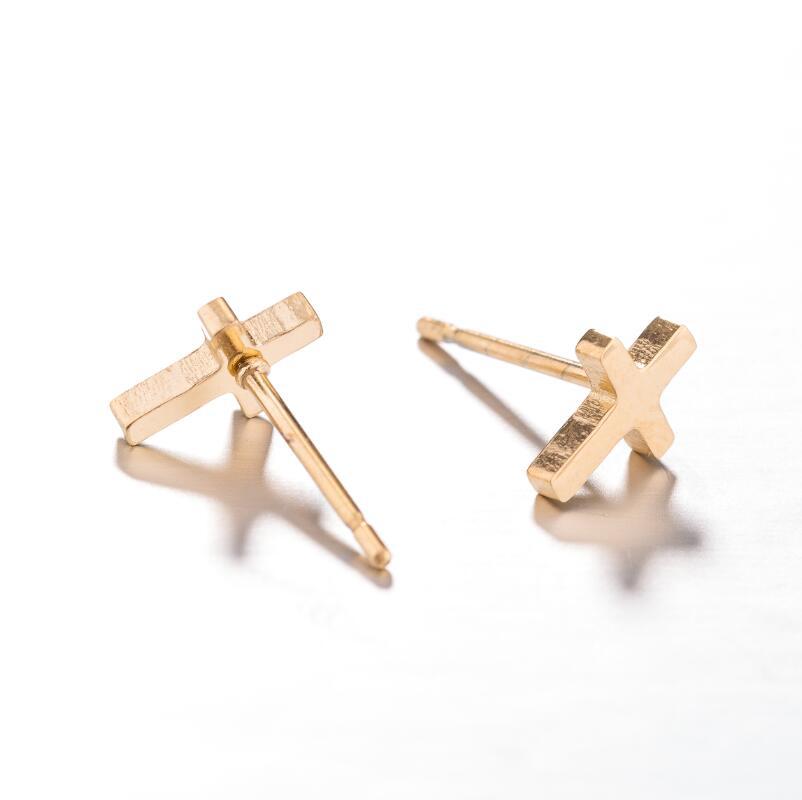 Stainless Steel Cross Earrings SS011