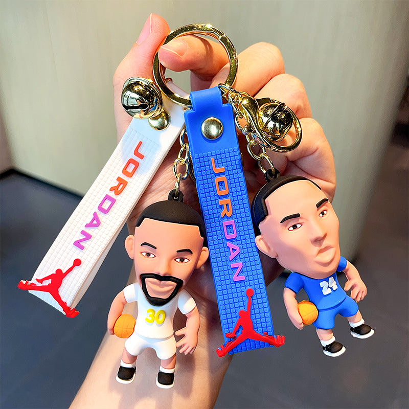 PVC cartoon Lakers James keychain MIC-MLZ028