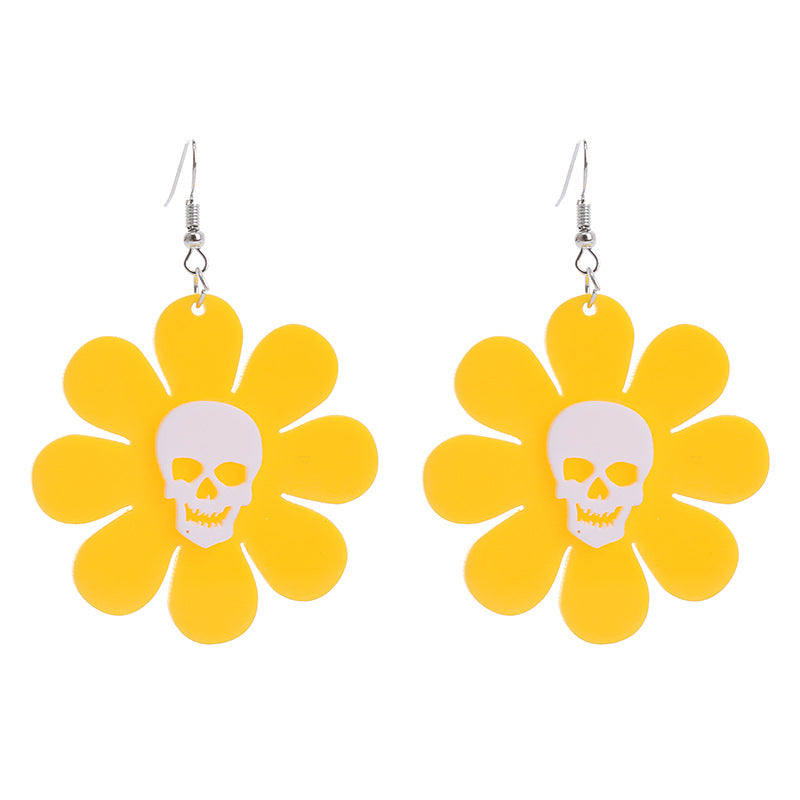 Acrylic New Skull Teeth Earrings (Minimo de Compra 2) MIC-ChouT036