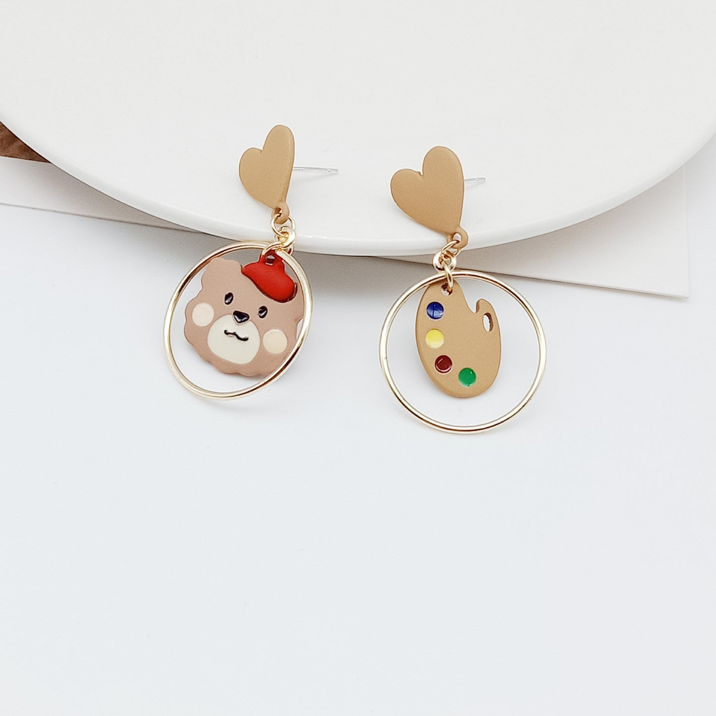 Alloy cartoon little bear drip oil ear clip (Minimo de Compra 2) MIC-KaiT006