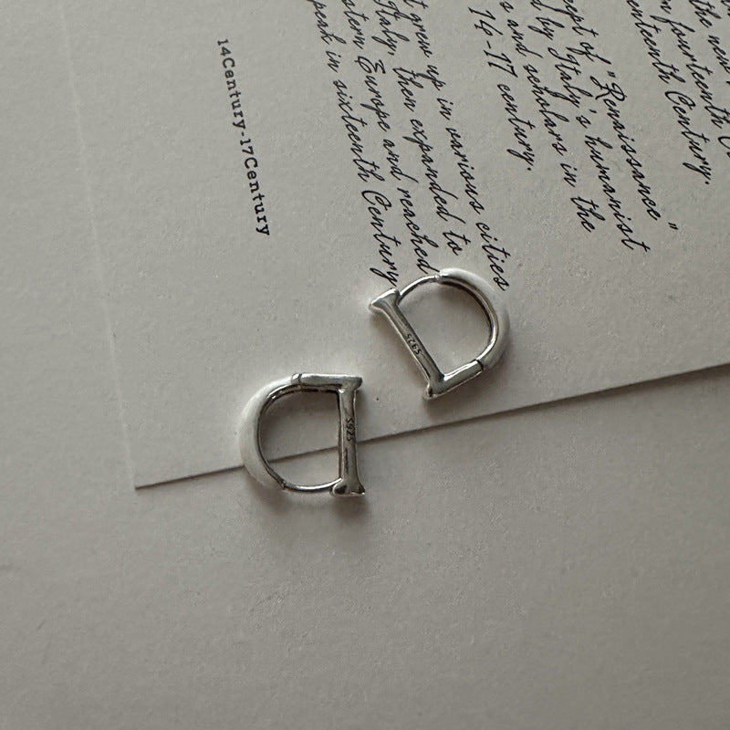 S925 letter d earrings US-JiaY010