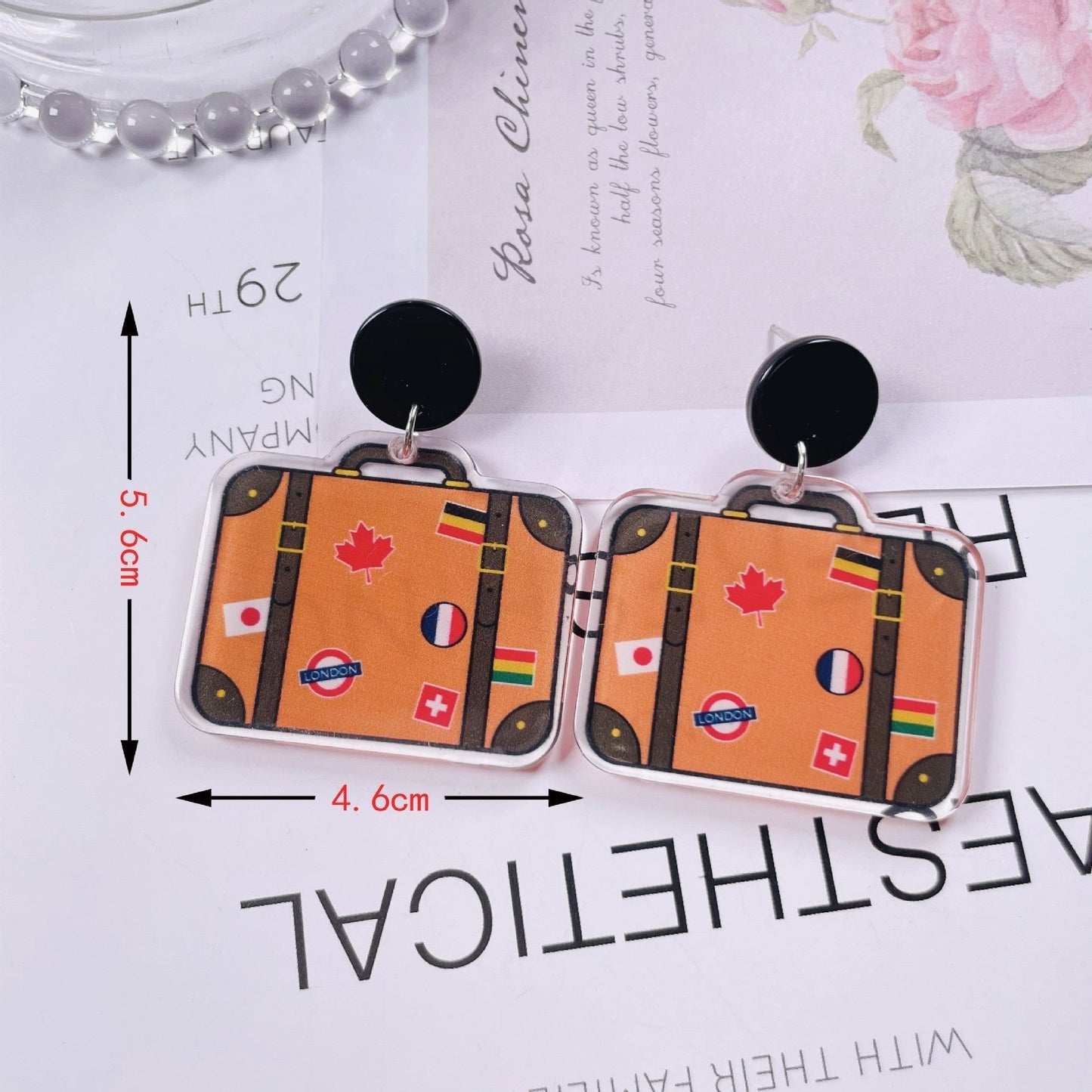 acrylic fun graffiti transparent ice cream earrings Minimo de compra 2 jiayi005