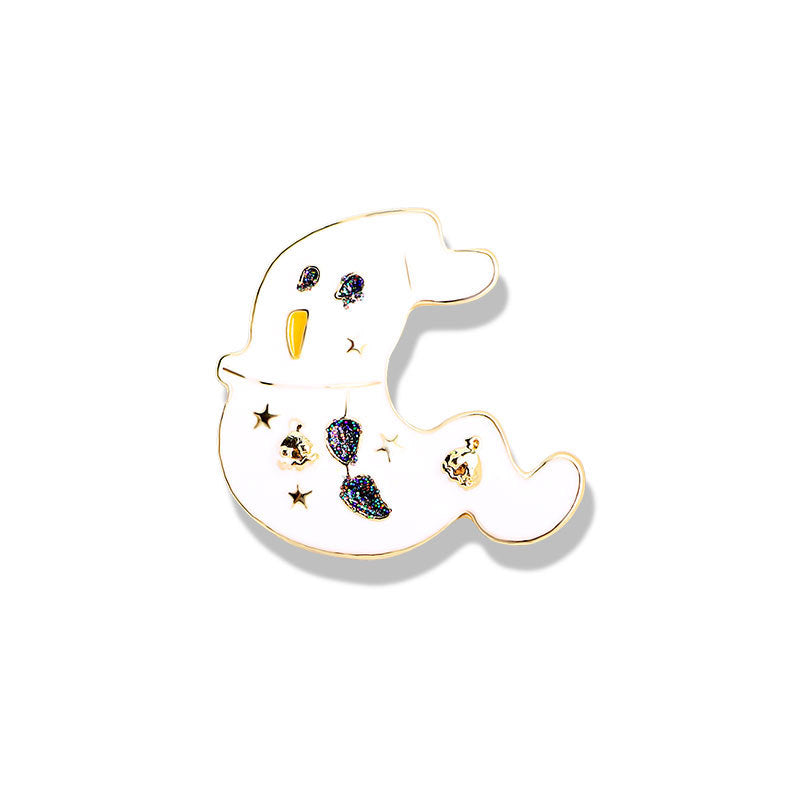 Alloy Little Ghost Broom Pumpkin Head brooch (Minimo de Compra 5) MIC-YiN001