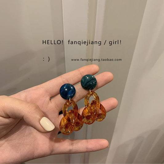 Resin Autumn and Winter Style Earrings (Minimo de Compra 2) MIC-XiM044