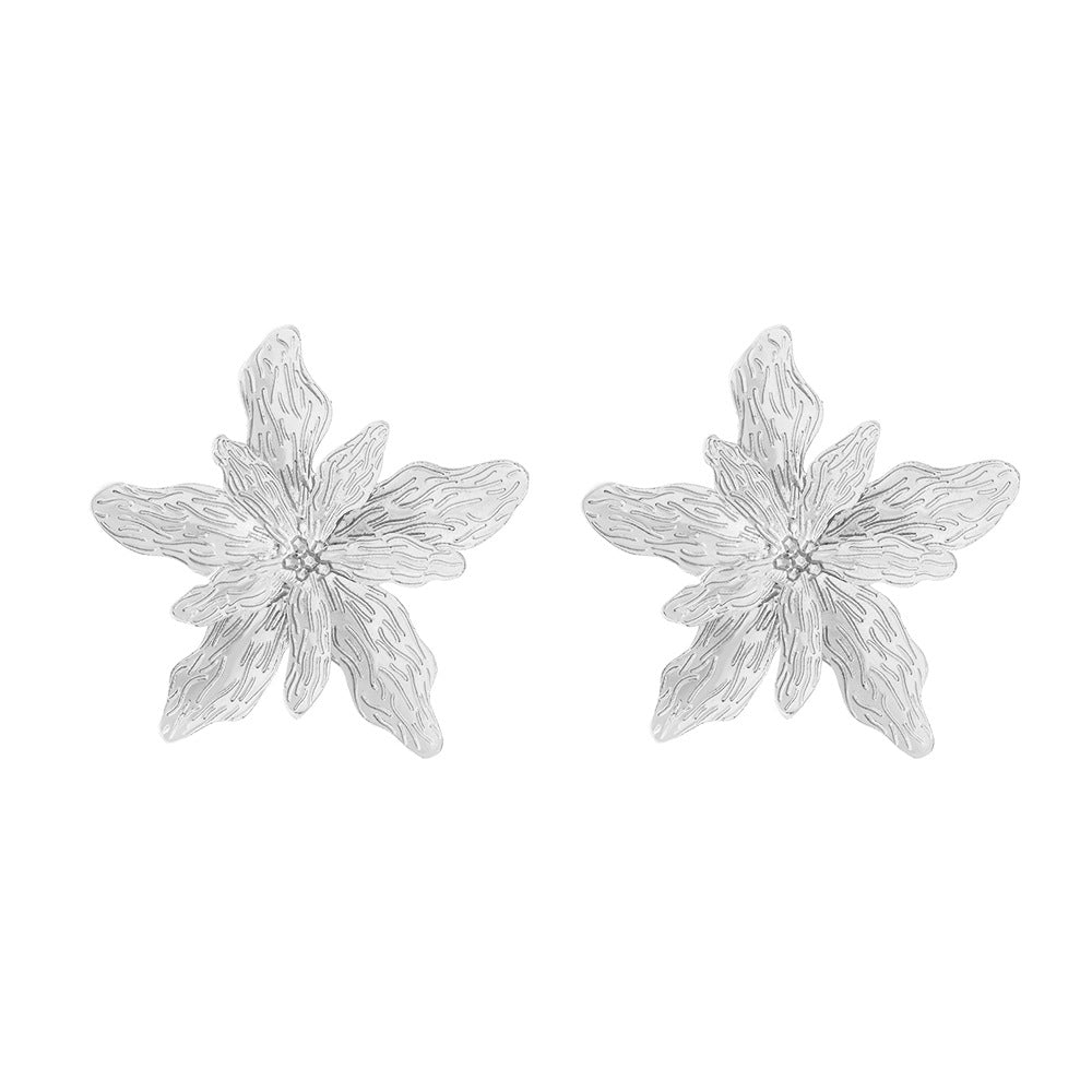 Alloy floral earrings MYA-ManY072