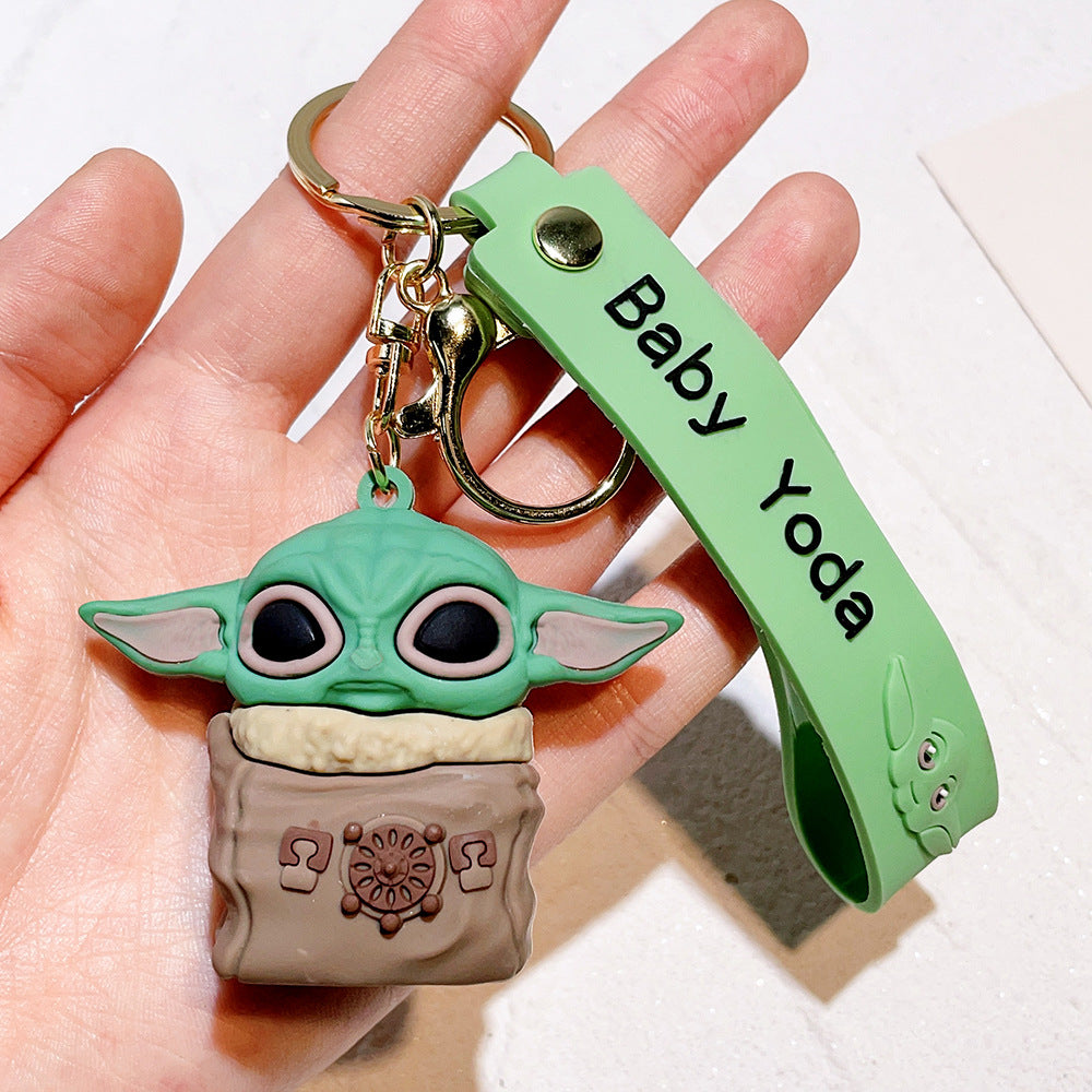 PVC cartoon new Yoda baby keychain MIC-QiC042