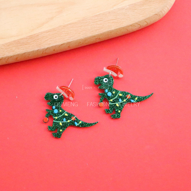 Acrylic Christmas Hat Koala Earrings MYA-OuG088